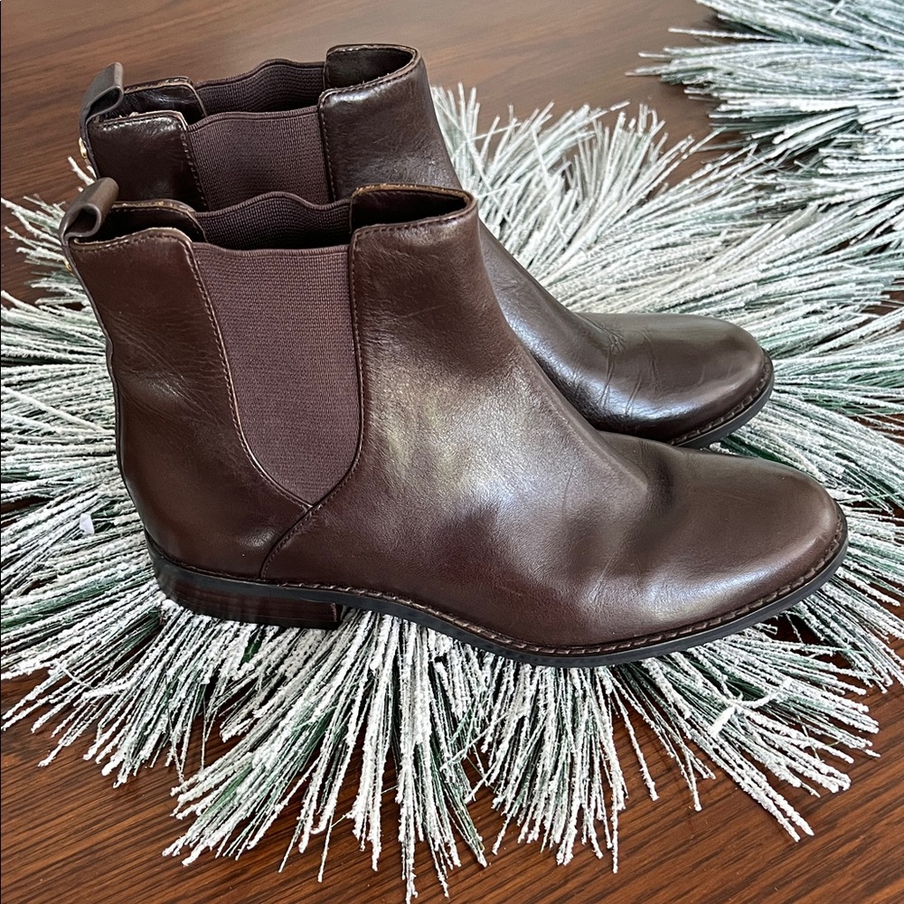 MICHAEL Michael Kors Rich Brown Leather Ankle Boots